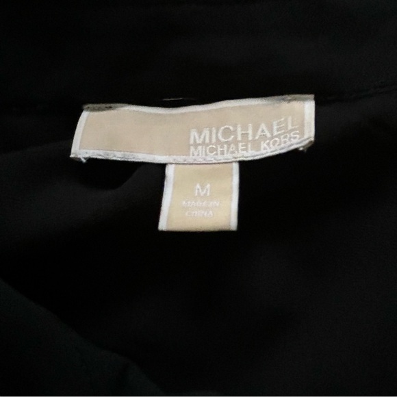Michael Kors Black and Gold Embellished Tunic Blouse SZ M - Picture 4 of 5
